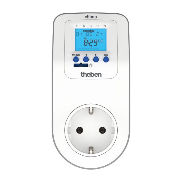 Steckdosenschaltuhr digital theben-eltimo 020 top3 (0200130), Wochenprogramm/300 W LED, minutengenau