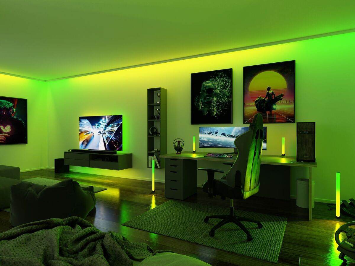 Paulmann EntertainLED LED Stripe Dynamic Rainbow RGB, Komplettset, 1,5 - 5 m, kürzbar, Gaming Light Produktabbildung 10