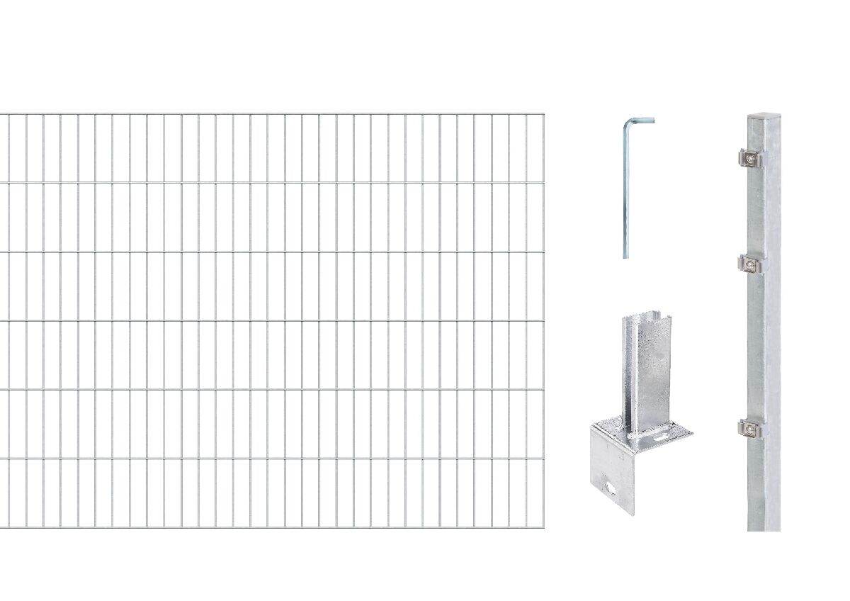 Alberts Komplettset Doppelstabmattenzaun Fvz L-Pfostenträger, 2m Matten, Höhe 80-120 cm Länge 4-30 m Produktabbildung 2