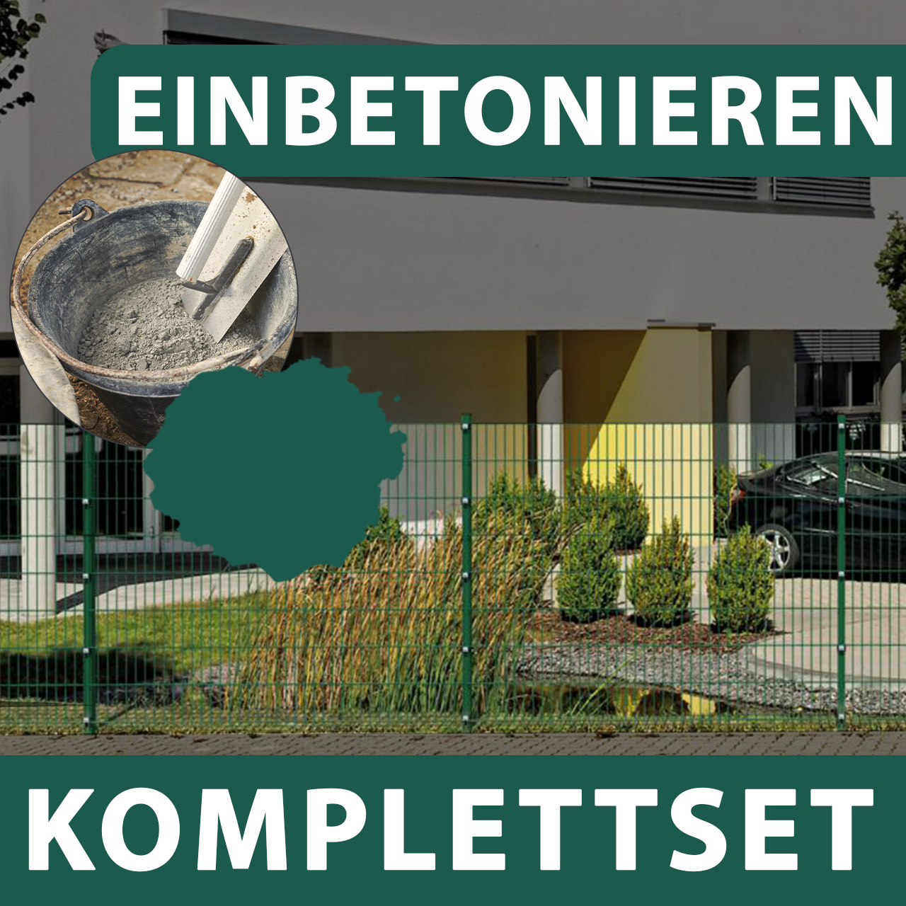 Alberts Komplettset Doppelstabmattenzaun, Grün, Mattenbreite 2 m, 200 cm hoch, 6 m lang Produktabbildung 7