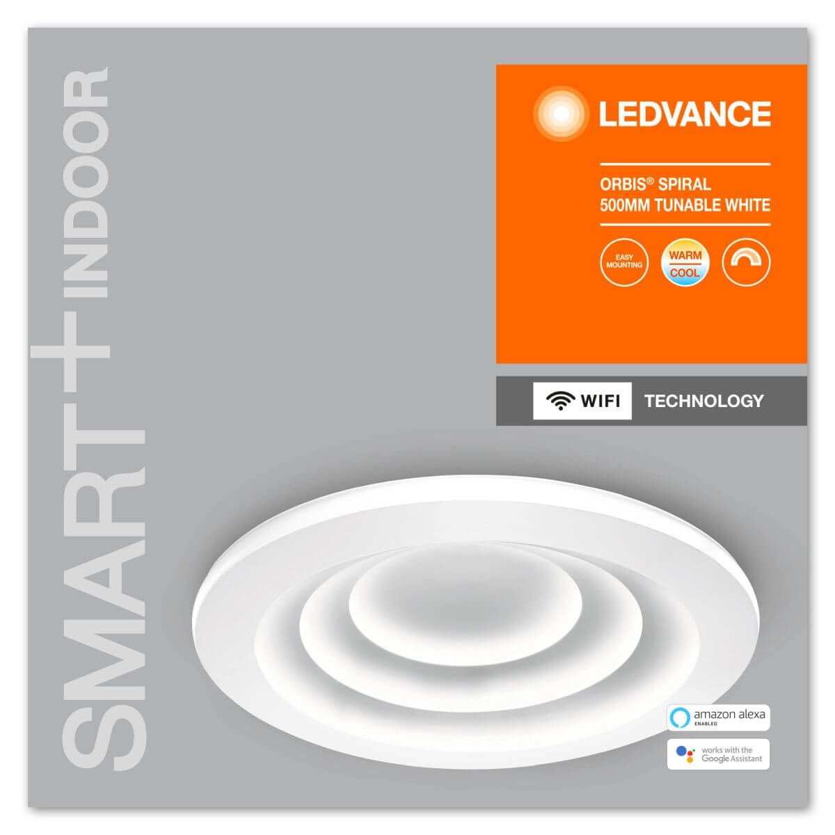 Ledvance SMART+ WiFi ORBIS Spiral Deckenleuchte, 40 W, 4300 lm, Tunable White, 3000-6500 K, Dimmbar Produktabbildung 2