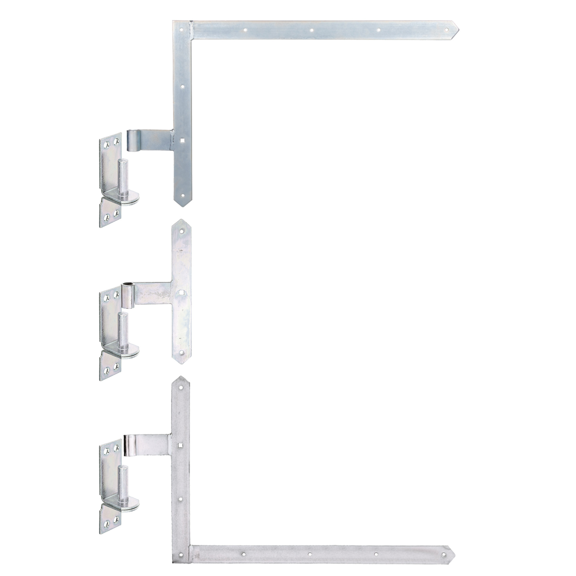 siwitec Tor-Winkelband-Set oben/unten 400 x 600 mm mit Mittelband 300 mm und engen Kloben Produktabbildung 2