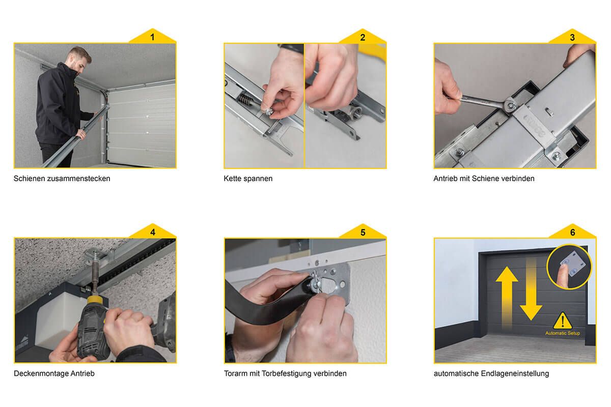 Schellenberg Garagentorantrieb Smart DRIVE M, 500N, 2x Funk-Handsender, Tore bis 8 m² Produktabbildung 5