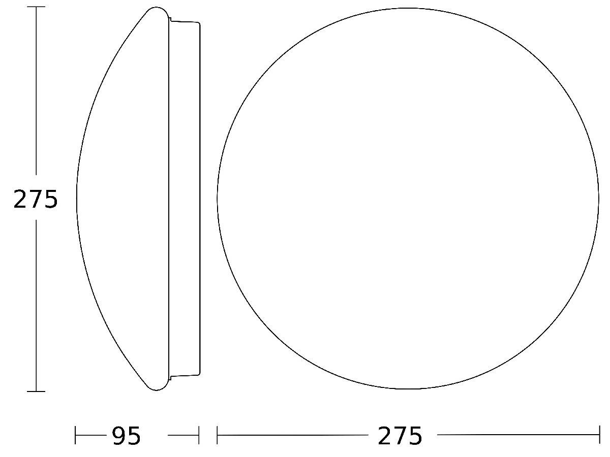 Steinel LED Innenleuchte RS 16 S Wandleuchte, Deckenleuchte, 360° Bewegungsmelder, max. 3 - 8 m Reichweite, Produktabbildung 3