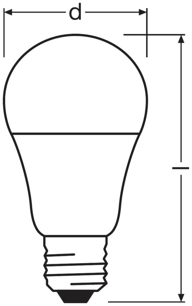 Osram LED Value Classic A 40, 5,5W = 40W, E27, 470 lm, matt, Warmweiß (2700 K), Lampe Produktabbildung 6