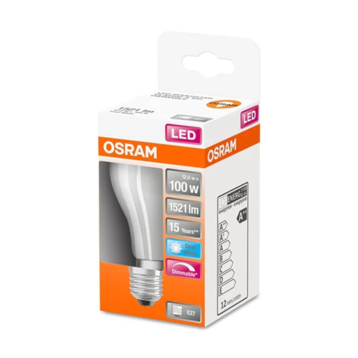 Osram LED Retrofit CLASSIC A DIM, 11W = 100W, 1521 lm, E27, 300°, 4000 K Osram LED Retrofit CLASSIC A DIM, 11W = 100W, 1521 lm, E27, 300°, 4000 K