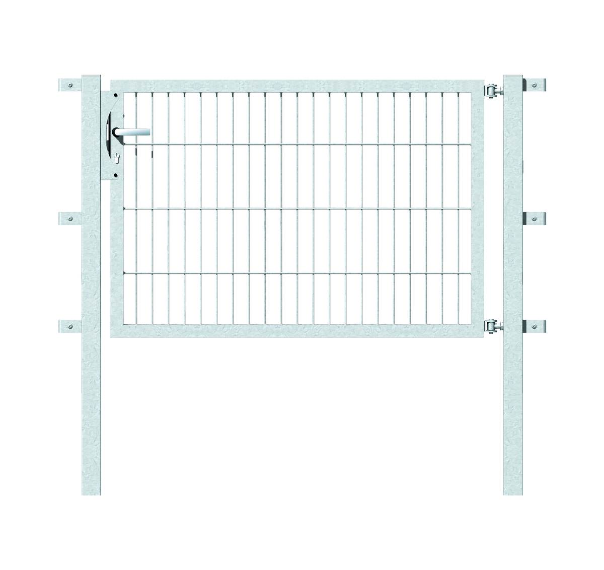 Alberts Einzeltor Flexo für Doppelstabmatten, Feuerverzinkt, für Zaunhöhe 1,25 m x 0,8 m Produktabbildung