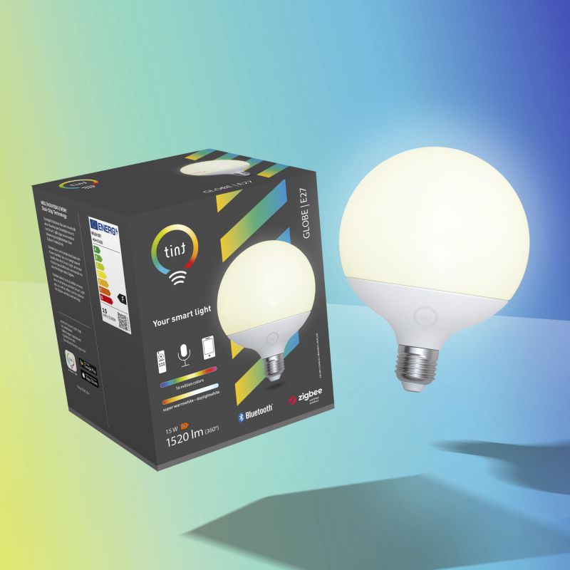tint B-Ware LED Globeform, E27, 15 W, white+color 1800-6500 K und RGB, 1520 lm Produktabbildung 3
