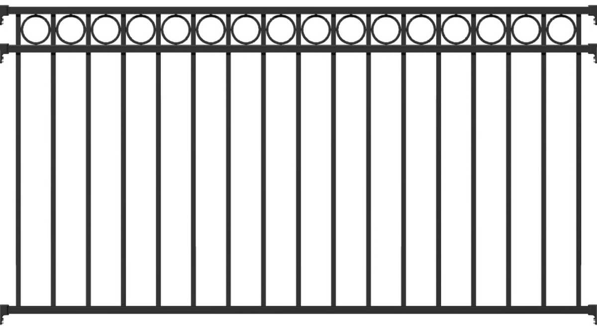 Alberts Zaunfeld Circle Schmuckzaun-Feld, Anthrazit oder Schwarz, 100 oder 120 cm Höhe, Aluminium Produktabbildung 8