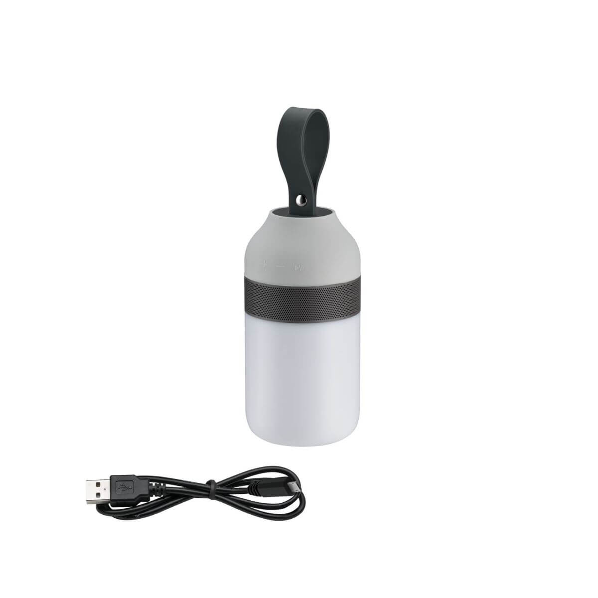 Paulmann Mobile Tischleuchte Clutch Power Sound IP44 dimmbar Akkubetrieb Powerbank mit Lautsprecher Produktabbildung 2