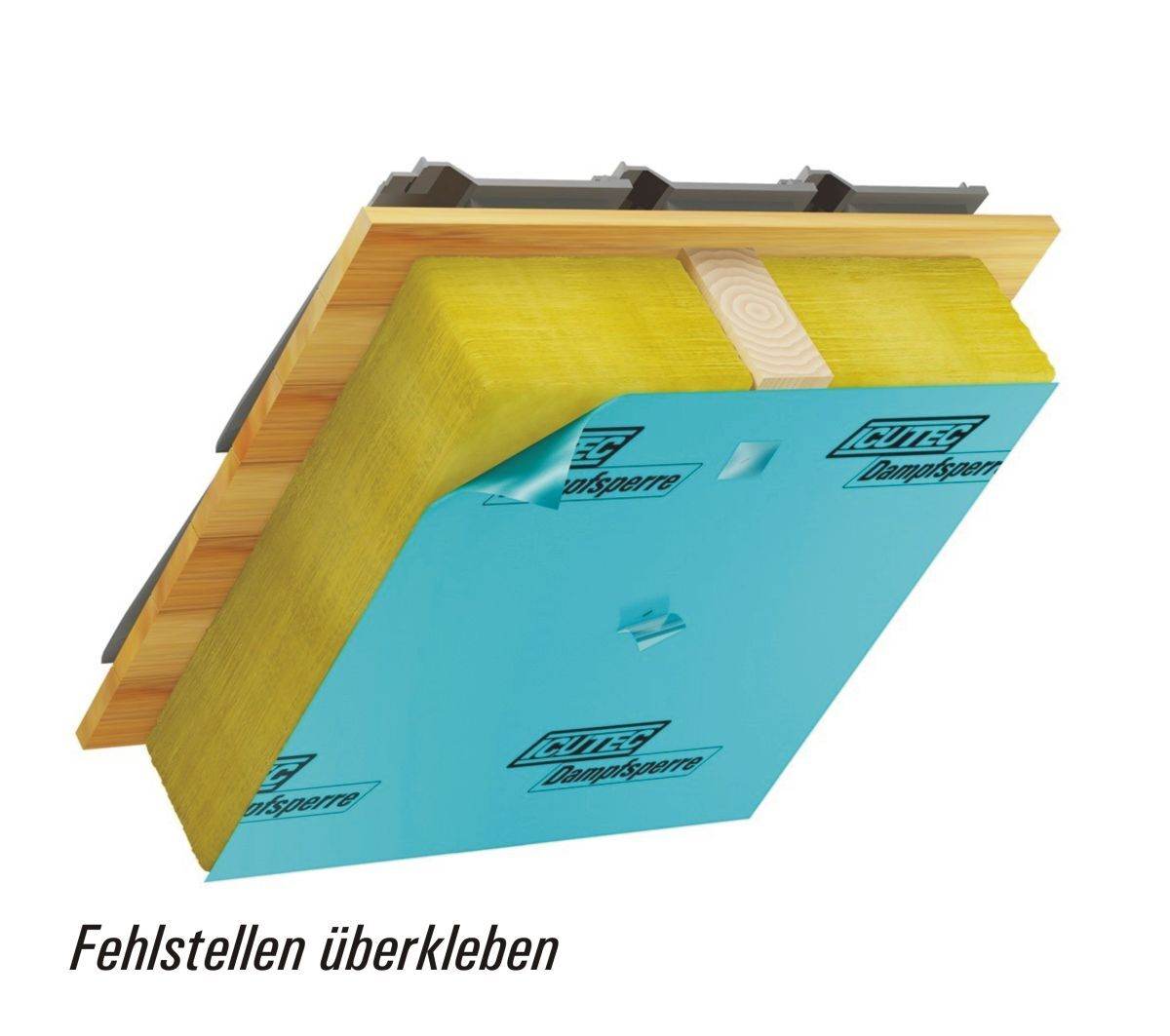 ICUTEC Dampfsperre Vorteilspaket, Dampfsperrfolie, Klebeband, Kleber, 100 m² Produktabbildung 5