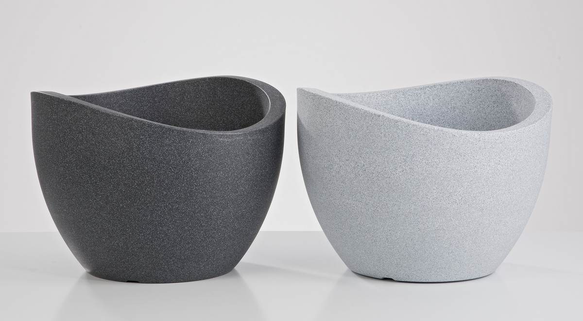Scheurich Blumentopf Wave Globe für Innen & Aussen, runder Kübel, Schwarz Granit, Ø 30 cm Produktabbildung 10