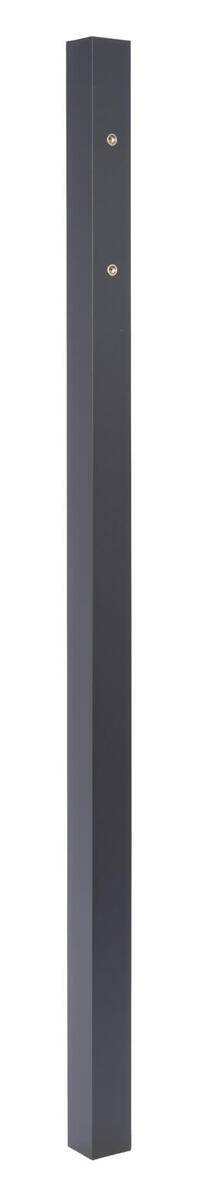 Alberts Anschlagpfosten für Einzeltore, Anthrazit + Schwarz, Zierzaun Chaussee + Circle, Aluminium Produktabbildung 3