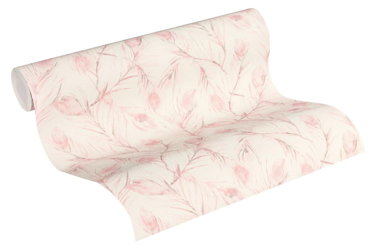 AS Creation Tapete | Blumentapete Grau Metallic Rosa | Exotic Life
