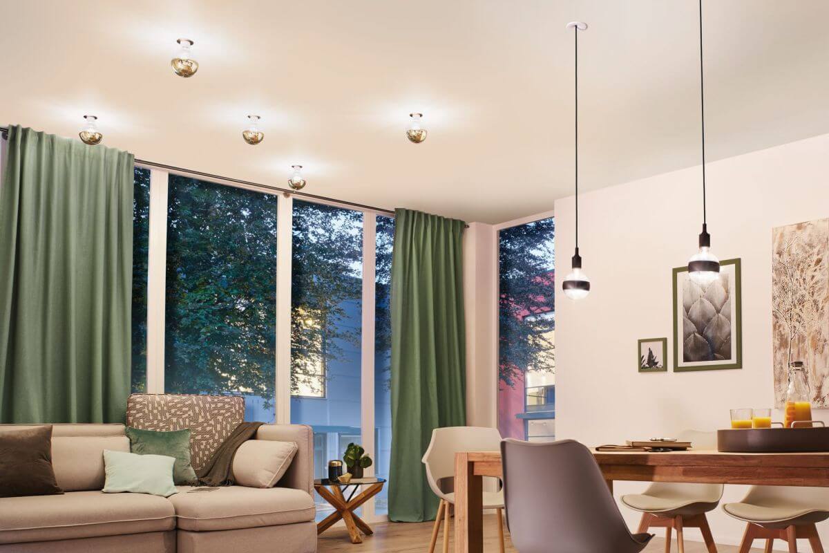 Paulmann LED Globe Kopfspiegel Gold, Ø 125 mm, 5W, E27, Warmweiß, dimmbar Produktabbildung 5