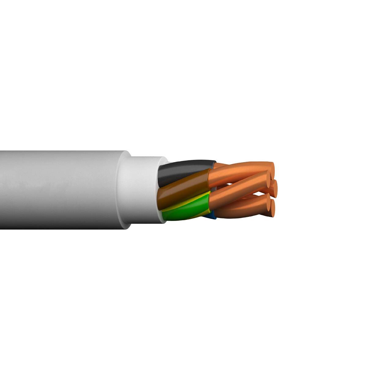 siwitec NYM-J 5 x 10mm² Kabel, Meterware, Installationskabel, Mantelleitung, Stromkabel nach Maß, grau Produktabbildung 8
