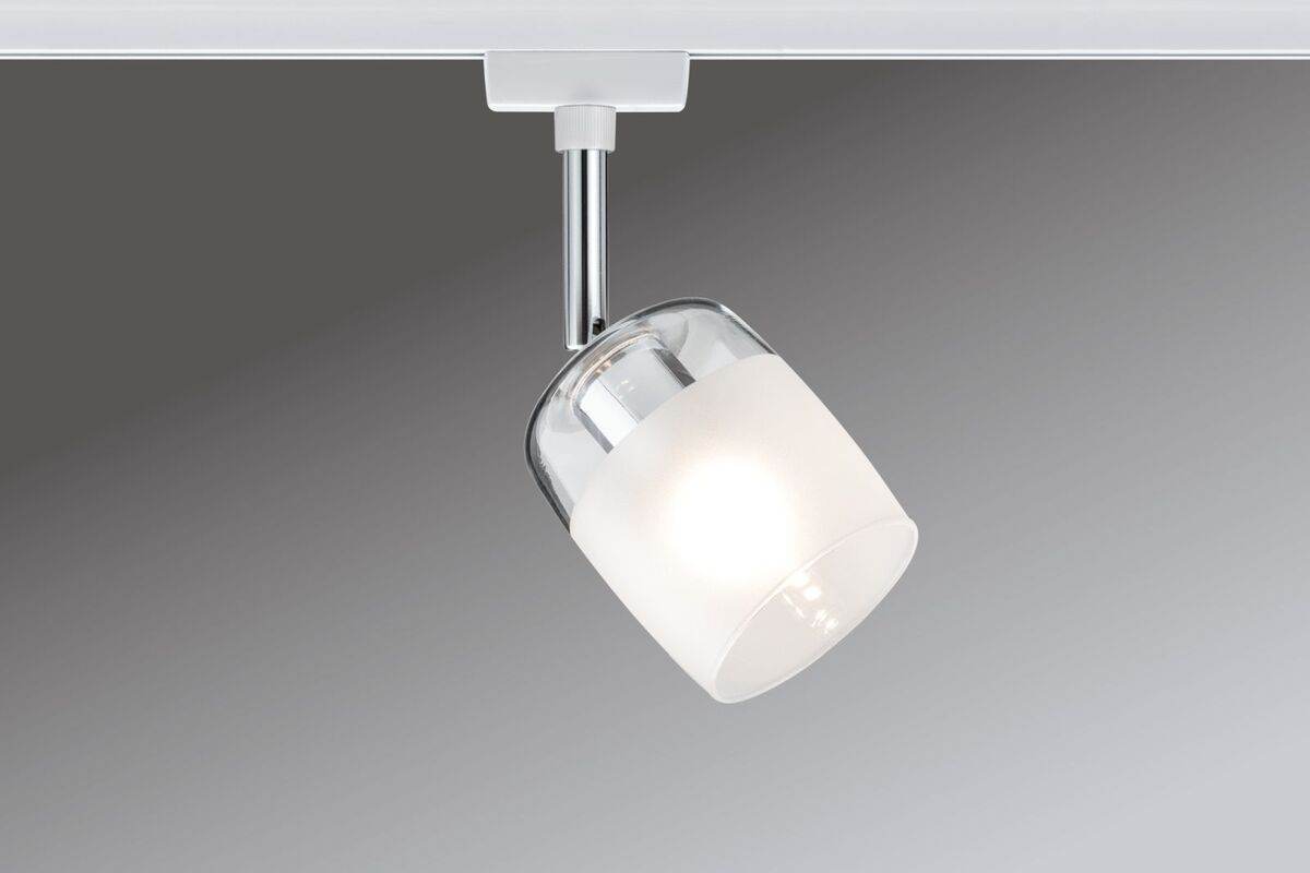 Paulmann URail Spot Blossom, Schienensystem Deckenleuchte G9, Metall Glas, Weiß, Leuchte Klar Satin Produktabbildung 2