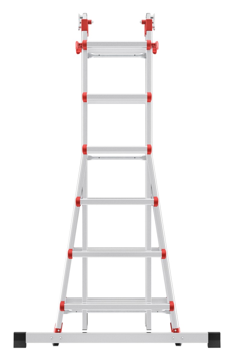 Hailo 2A-Ware M80 Multifunktions-Teleskopleiter, 4x6 Sprossen, zusammenschiebbare Leiter  Alu Produktabbildung 3