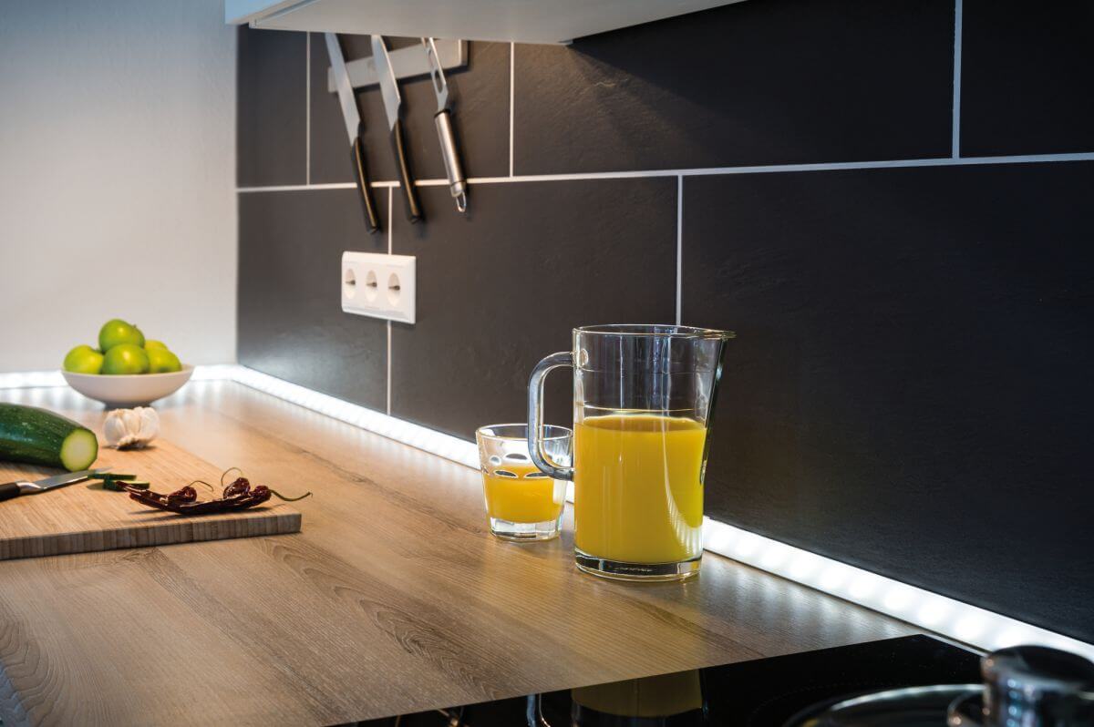 Paulmann LED-Stripe Profil Function Delta, 1, 2 m kürzbar | Endkappe Profil mit Diffusor (1m) Produktabbildung 3