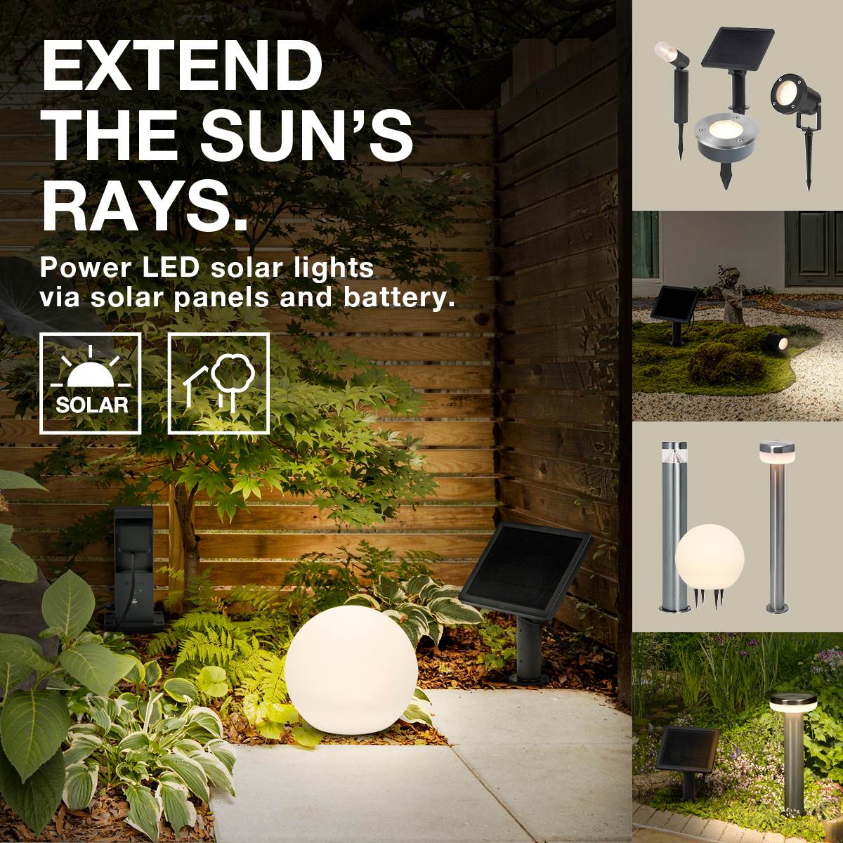 LEDVANCE Endura Hybrid Ball Bundle, 12 V LED-Erdspießleuchte rund mit Solarpanel und Connector Produktabbildung 4