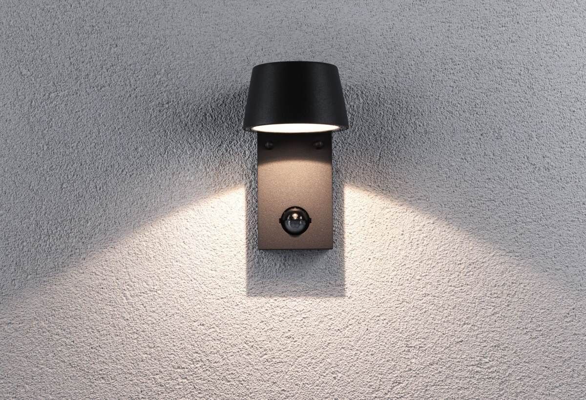 Paulmann LED Outdoor Wandleuchte Capea, 6 W, IP44, 3000 K, Warmweiß, mit Bewegungsmelder Produktabbildung 3