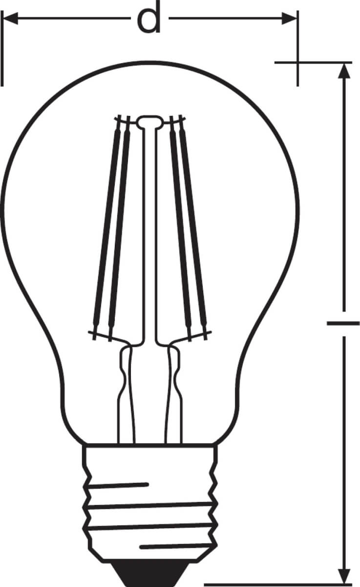 Osram LED 3 Step Dim Classic A 60, 6,5W = 60W, 806 lm, E27, Klar, Warmweiß (2700 K), Birne, dimmbar Produktabbildung 6