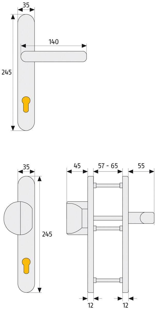 Abus SRG92 F1 EK Schutzbeschlag Produktabbildung 3