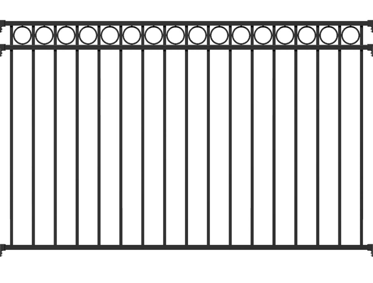 Alberts Zaunfeld Circle Schmuckzaun-Feld, Anthrazit oder Schwarz, 100 oder 120 cm Höhe, Aluminium Produktabbildung 1