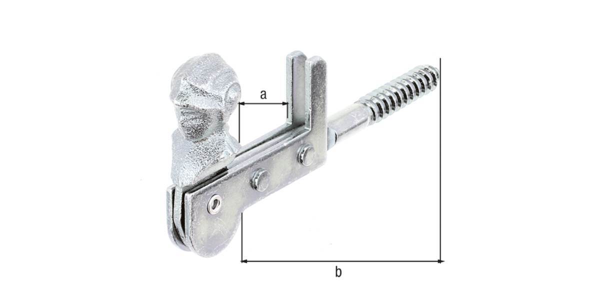 Alberts Fensterladen-Feststeller, Anschlag, galvanisch verzinkt, zum Einschrauben, Ø 9|115 mm Produktabbildung 2