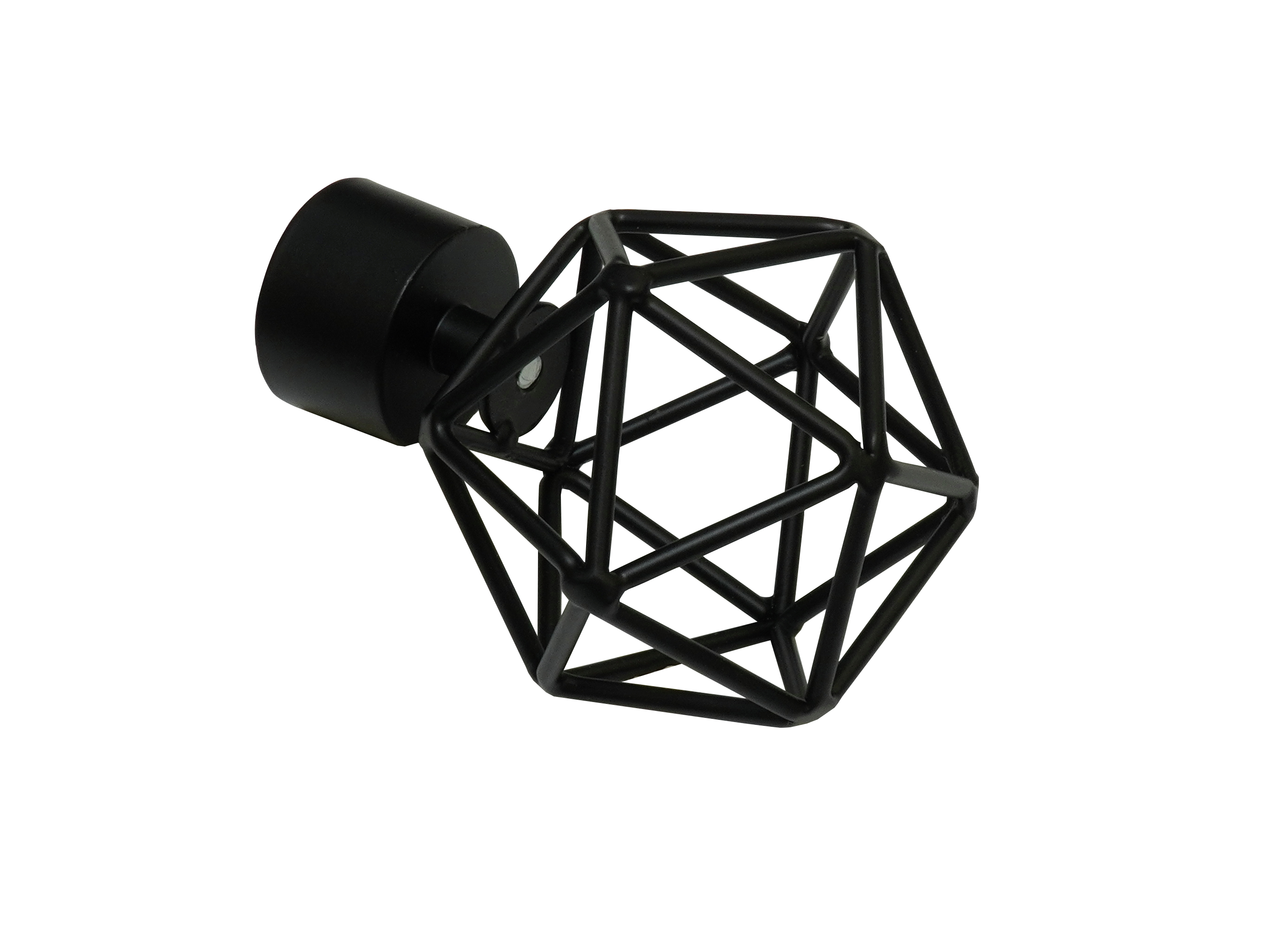 Gardinia Endstück Cage für Ø 25 mm schwarz-matt 2 Stück Produktabbildung