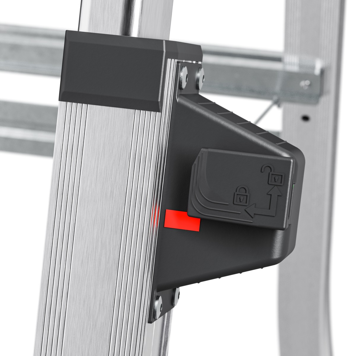 Hailo 2A-Ware TL100 TopLine Aluminium-Haushaltsleiter, 3 - 5 Stufen, flexible Arbeitshöhe, Ablage Produktabbildung 7