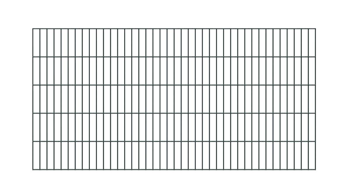 Alberts Doppelstabmatte, 2 m lang, 100 cm hoch, Gittermatte, Anthrazit Produktabbildung