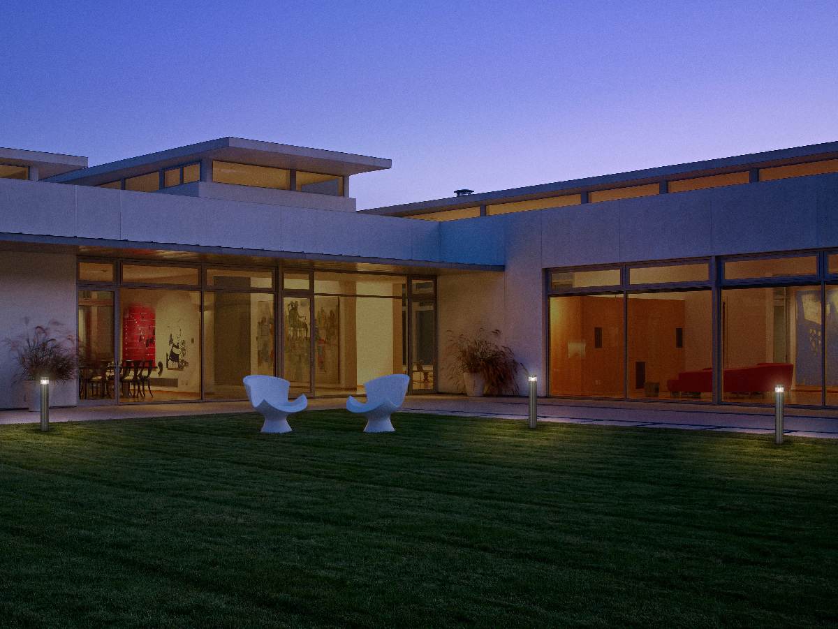 LEDVANCE LED Pollerleuchte Endura Hybrid Orion, wetterfeste 12 V Wegleuchte aus Stahl, grau Produktabbildung 3