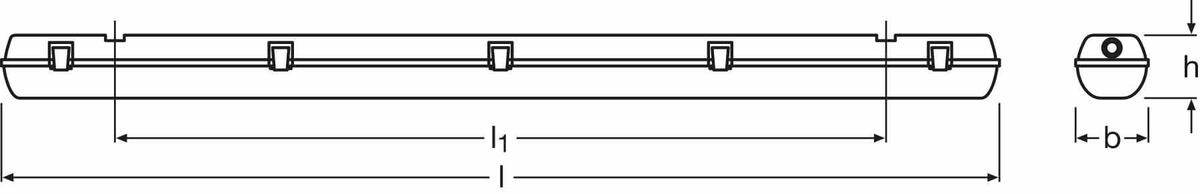 Osram SubMARINE LED Feuchtraumleuchte 0,6 m, 16W, Neutralweiß (4000 K) Produktabbildung 3
