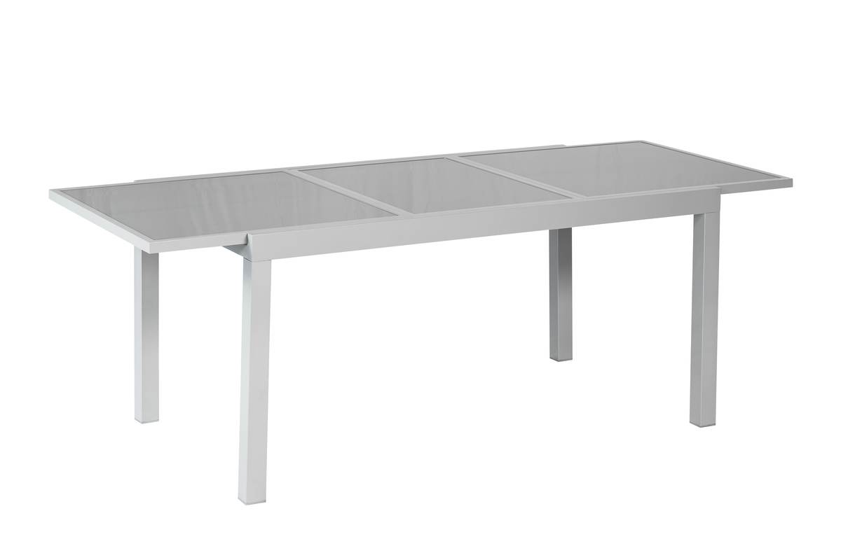 YOURSOL by Merxx Gartenmöbel Set Amalfi für 4 Personen mit Ausziehtisch, Aluminium Stapelstühle Produktabbildung 6
