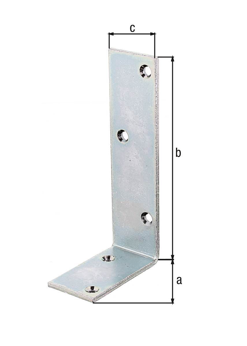 Alberts Balkenwinkel Stahl verzinkt, ungleichschenklig | Holzverbinder | 20 Stück | 75 x 150 x 40 mm Produktabbildung 2