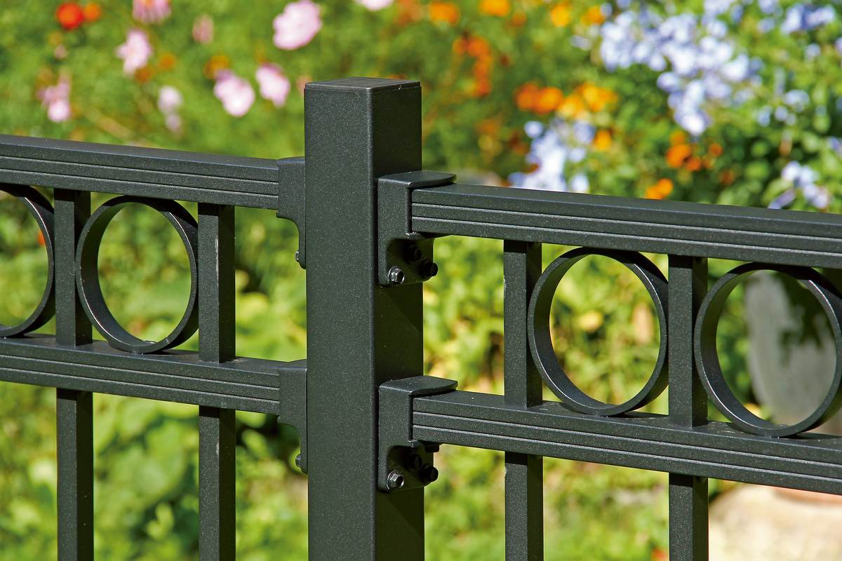 Alberts Zaunfeld Circle Schmuckzaun-Feld, Anthrazit oder Schwarz, 100 oder 120 cm Höhe, Aluminium Produktabbildung 7