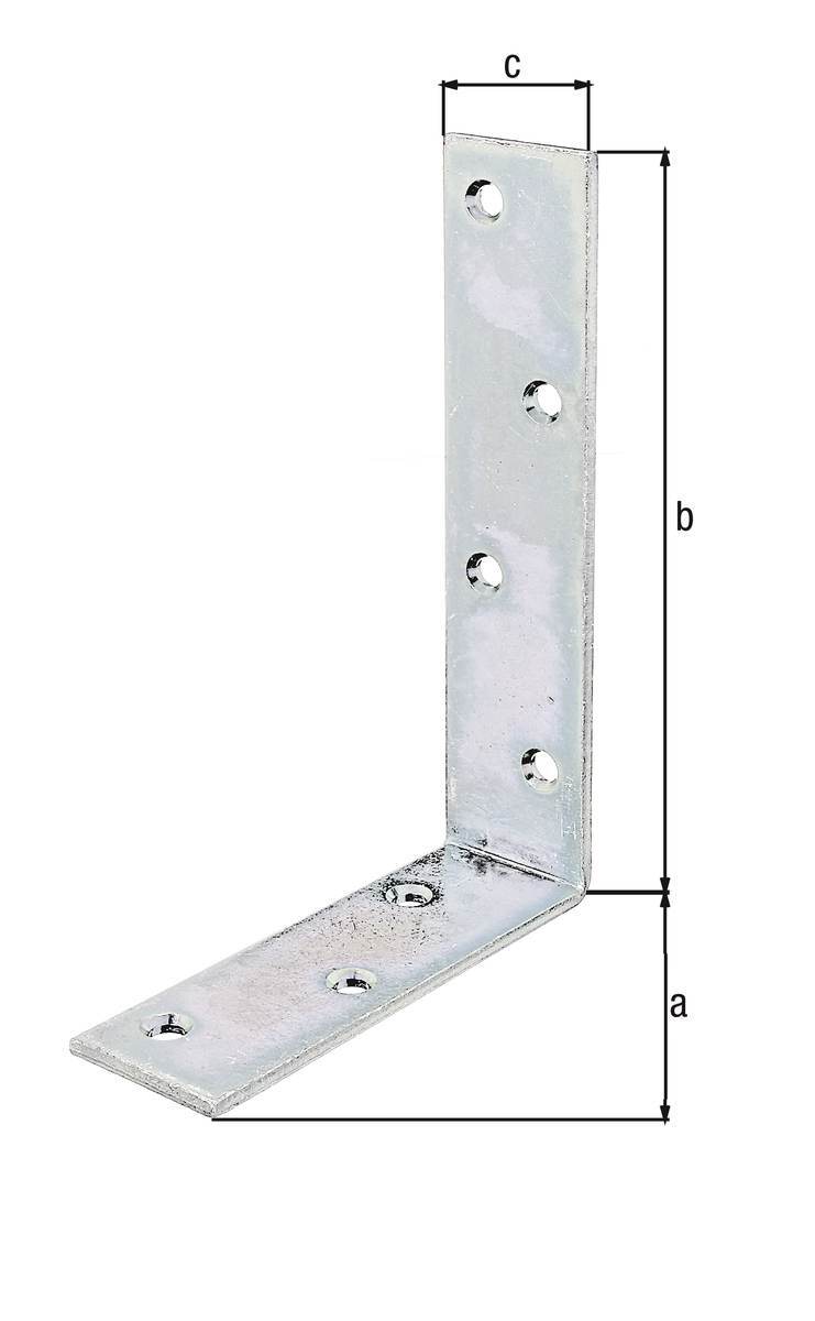 Alberts Balkenwinkel Stahl verzinkt, ungleichschenklig | Holzverbinder | 20 Stück | 120 x 180 x40 mm Produktabbildung 2
