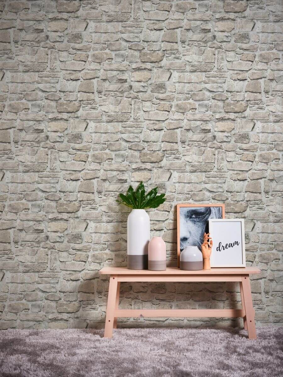 AS Creation Tapete | Steinoptik Beige Grau | Il Decoro