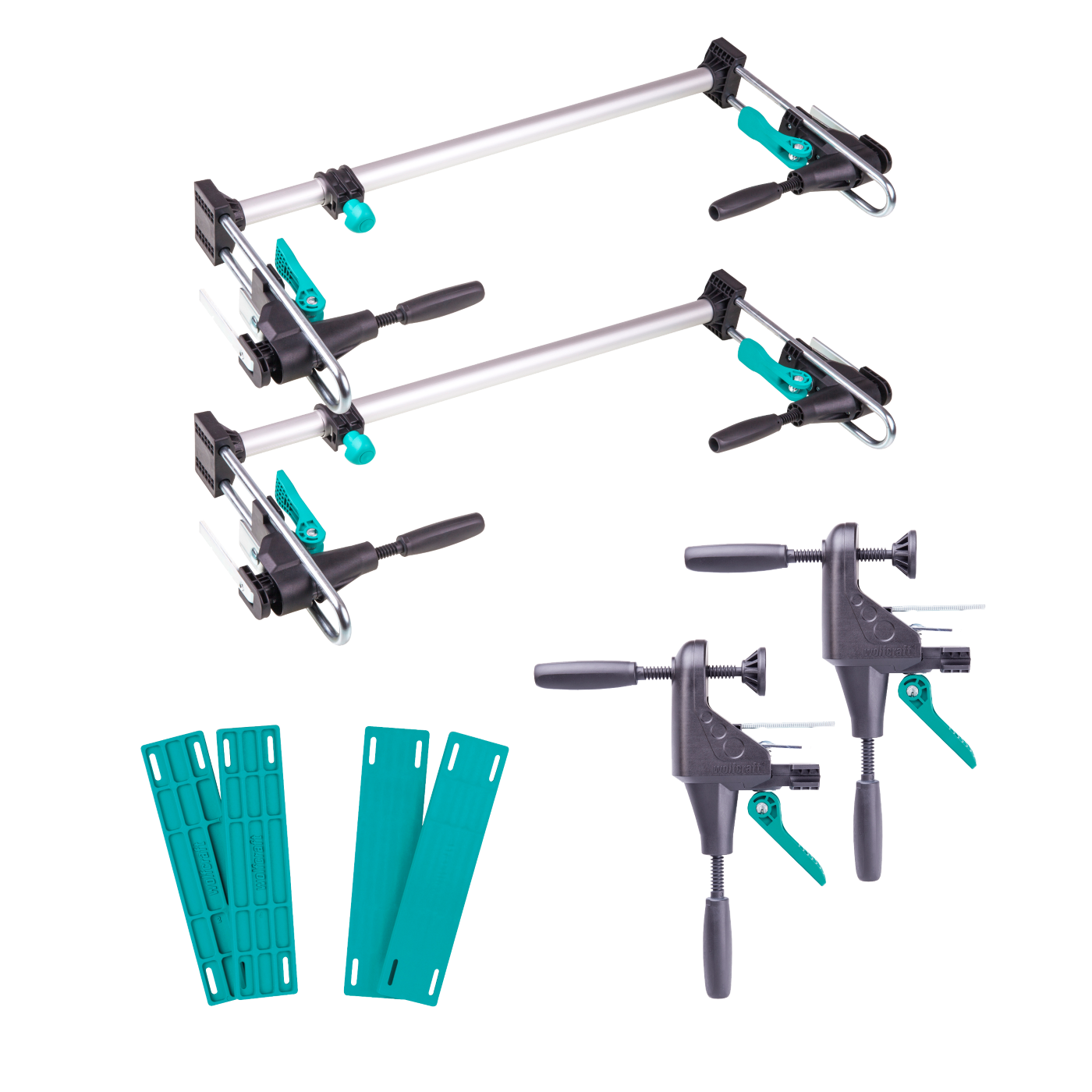 wolfcraft Türfutter-Montage-Set PRO, inklusive 2x Streben, 2x Zwingen und 4x Ausgleichsunterlagen Produktabbildung 19