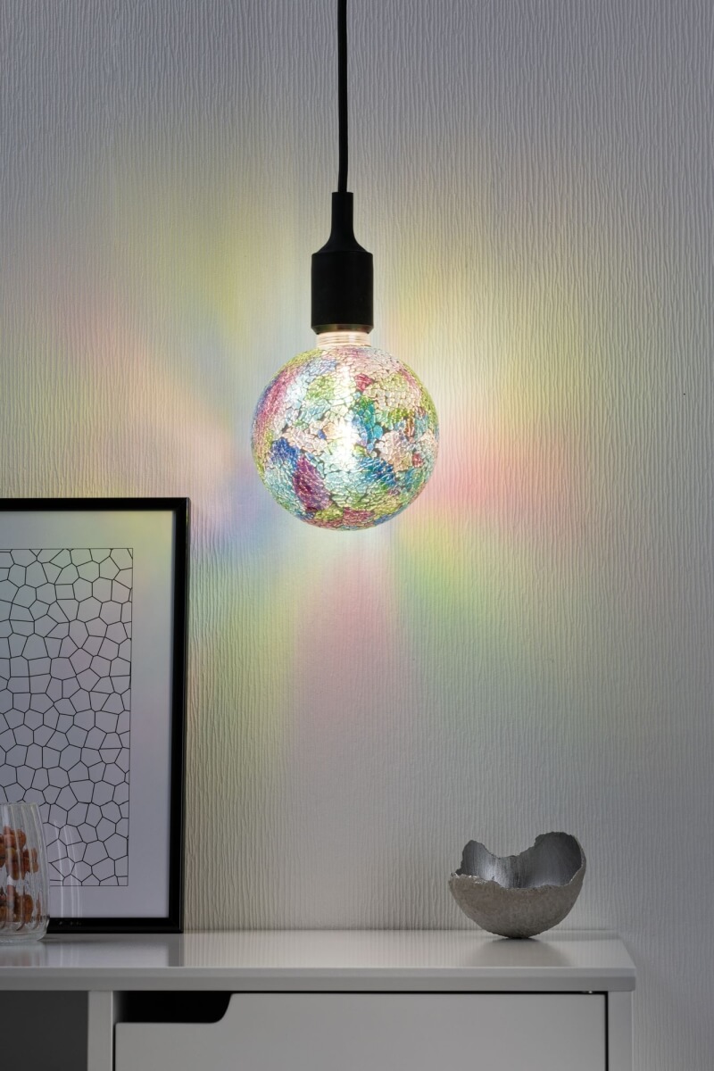 Paulmann LED Globe Ø 130 mm, 5W = 40W, 470 lm, E27, Miracle Mosaic Mix, dimmbar Produktabbildung 4