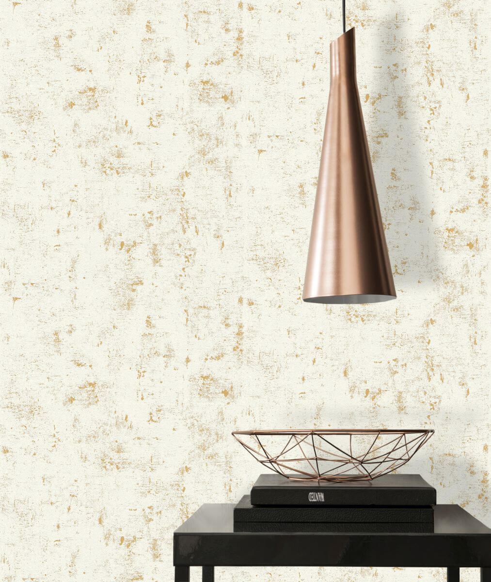 AS Creation Tapete Blooming Weiss Metallic | Vintagetapete Retro
