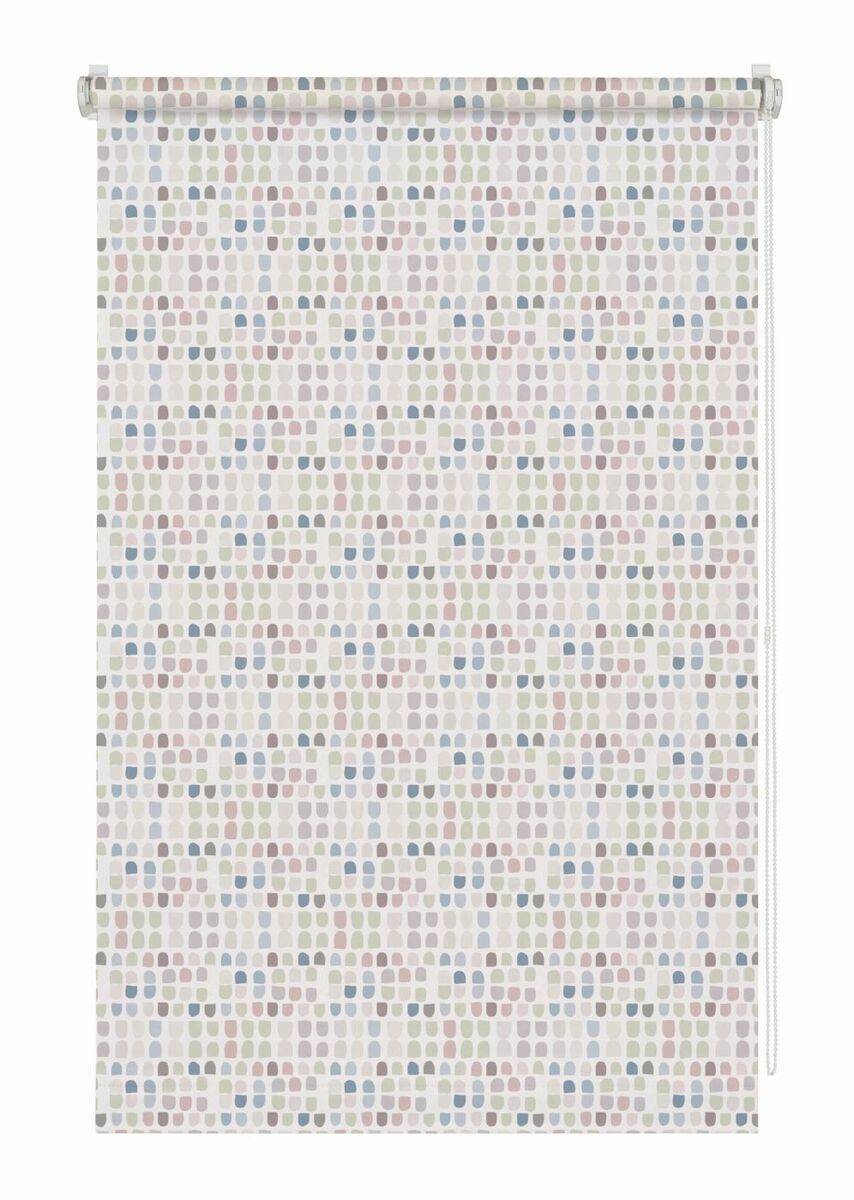 Gardinia EASYFIX Rollo Japandi Mosaik zum Klemmen, Lichtdurchlässig, Sicht- und Sonnenschutz