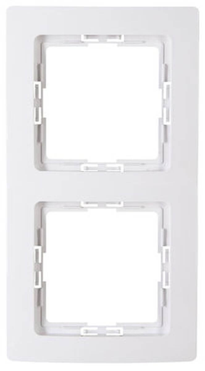 Kopp Abdeckrahmen 2-fach Paris, Abdeckung Steckdose zweifach, Weiß, Silber, Palisander & Schwarz Produktabbildung
