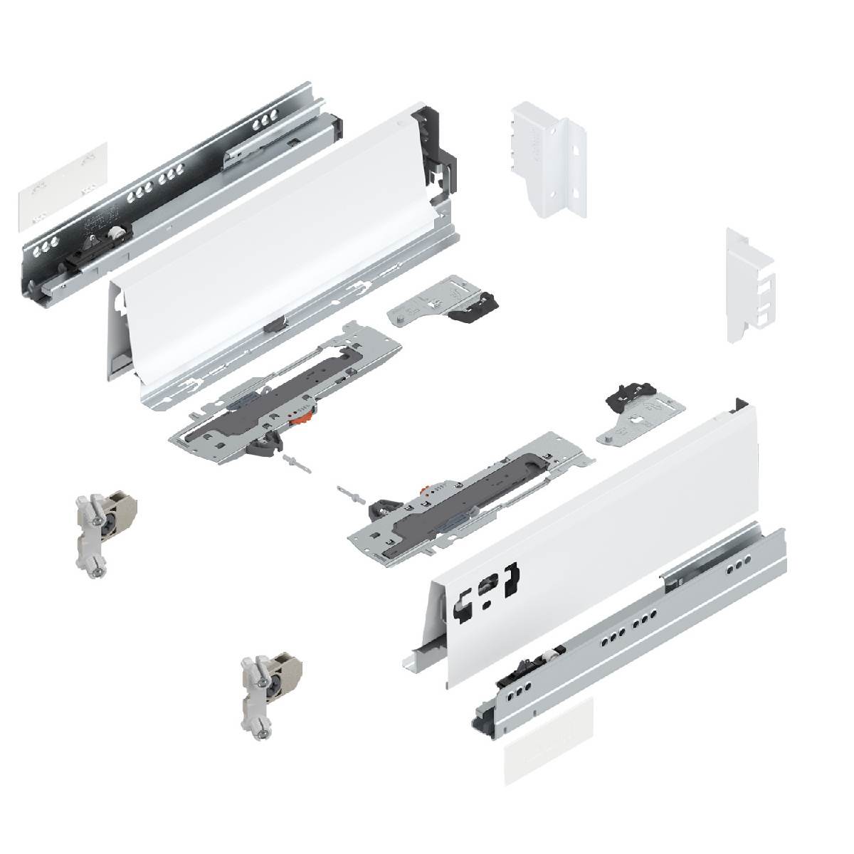 Blum TANDEMBOX antaro Schubkasten M mit TIP-ON BLUMOTION, Seidenweiß, Befestigungsart: Inserta Produktabbildung 1