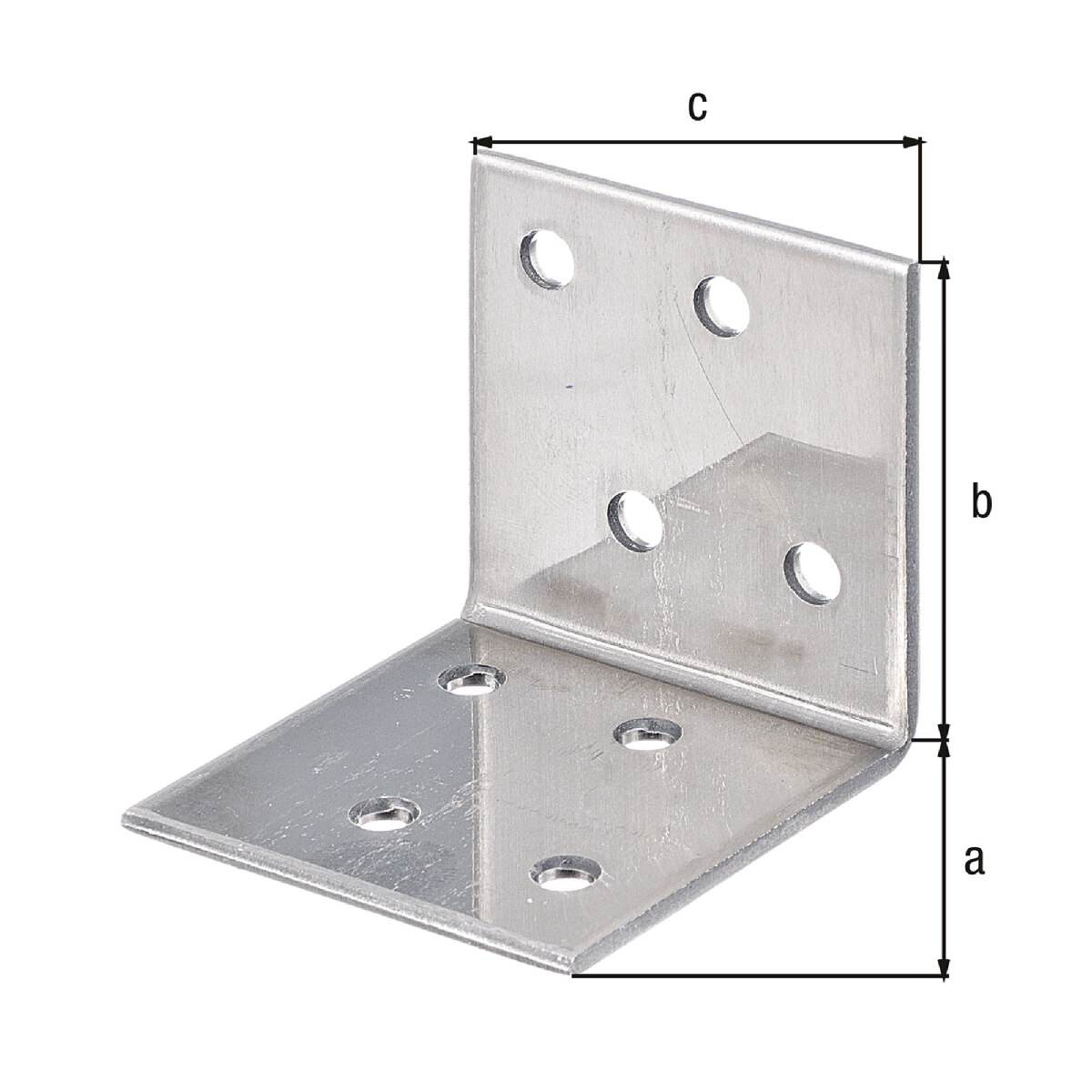 Alberts Winkelverbinder, Edelstahl, rostfreier Holzverbinder, 40 x 40 x 40 mm (25 Stück) Produktabbildung 2