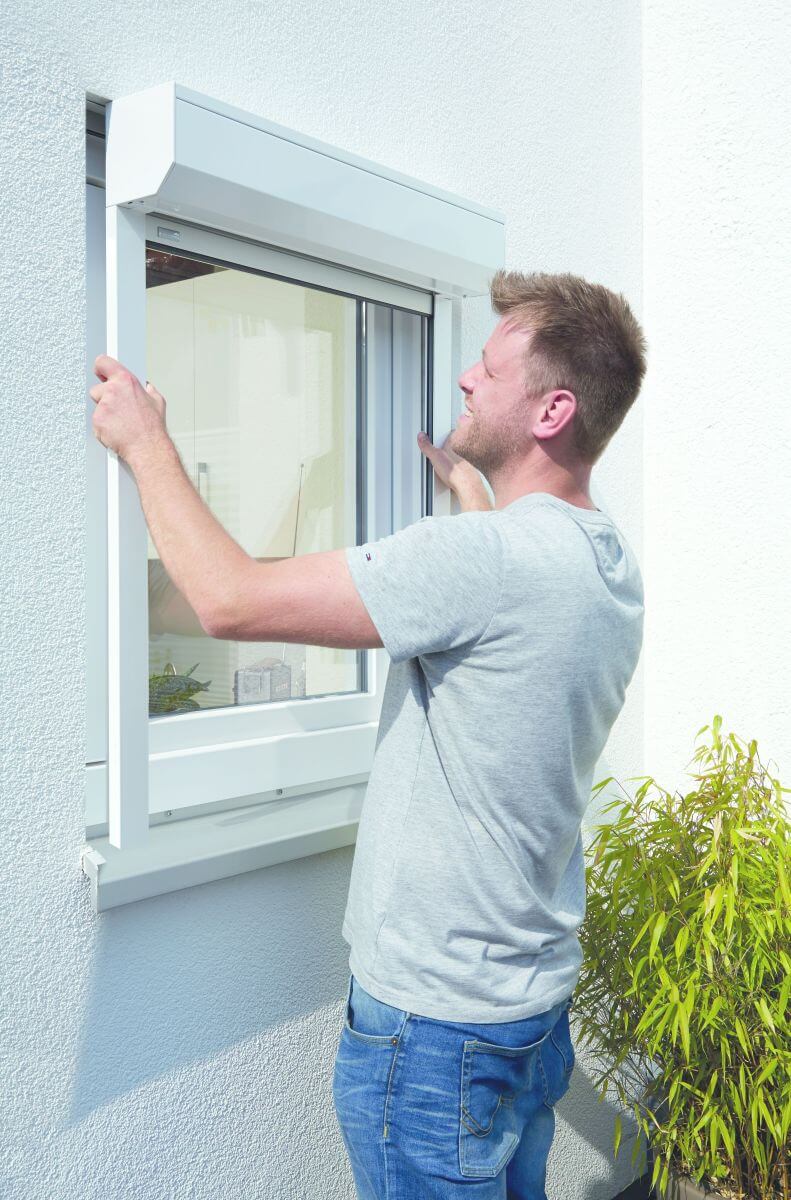 Schellenberg Vorbaurolladen Komplett-Set für Fenster, Höhe & Breite kürzbar, System Mini, 80x100 cm Produktabbildung 4