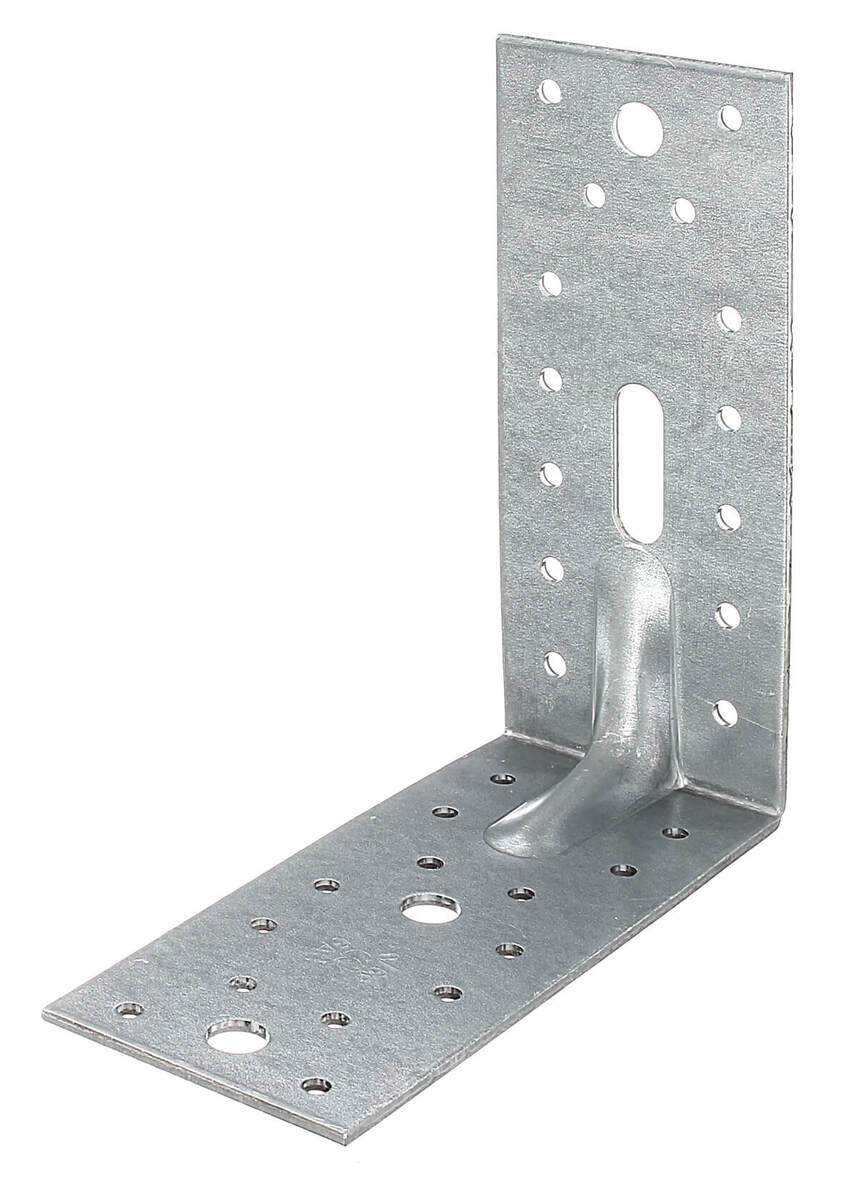 Alberts Schwerlast-Winkelverbinder mit Sicke, Stahl sendzimirverzinkt | 150 x 150 x 65 mm, 1er Produktabbildung