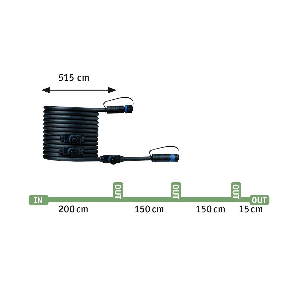 Paulmann Plug & Shine Basisset Erdspieß Plantini, IP65, 3x2,5W, 24V, Anthrazit, Warmweiß (3000 K) Produktabbildung 8