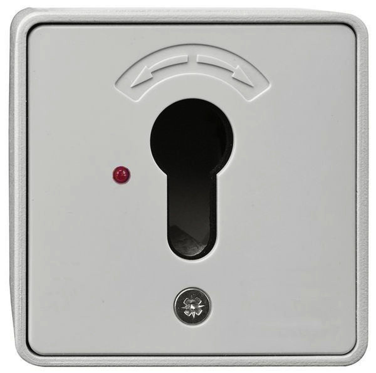 Rademacher 4594 Schlüsseltaster Aufputz IP54, ohne Zylinder, Einzeltaster 240V Produktabbildung
